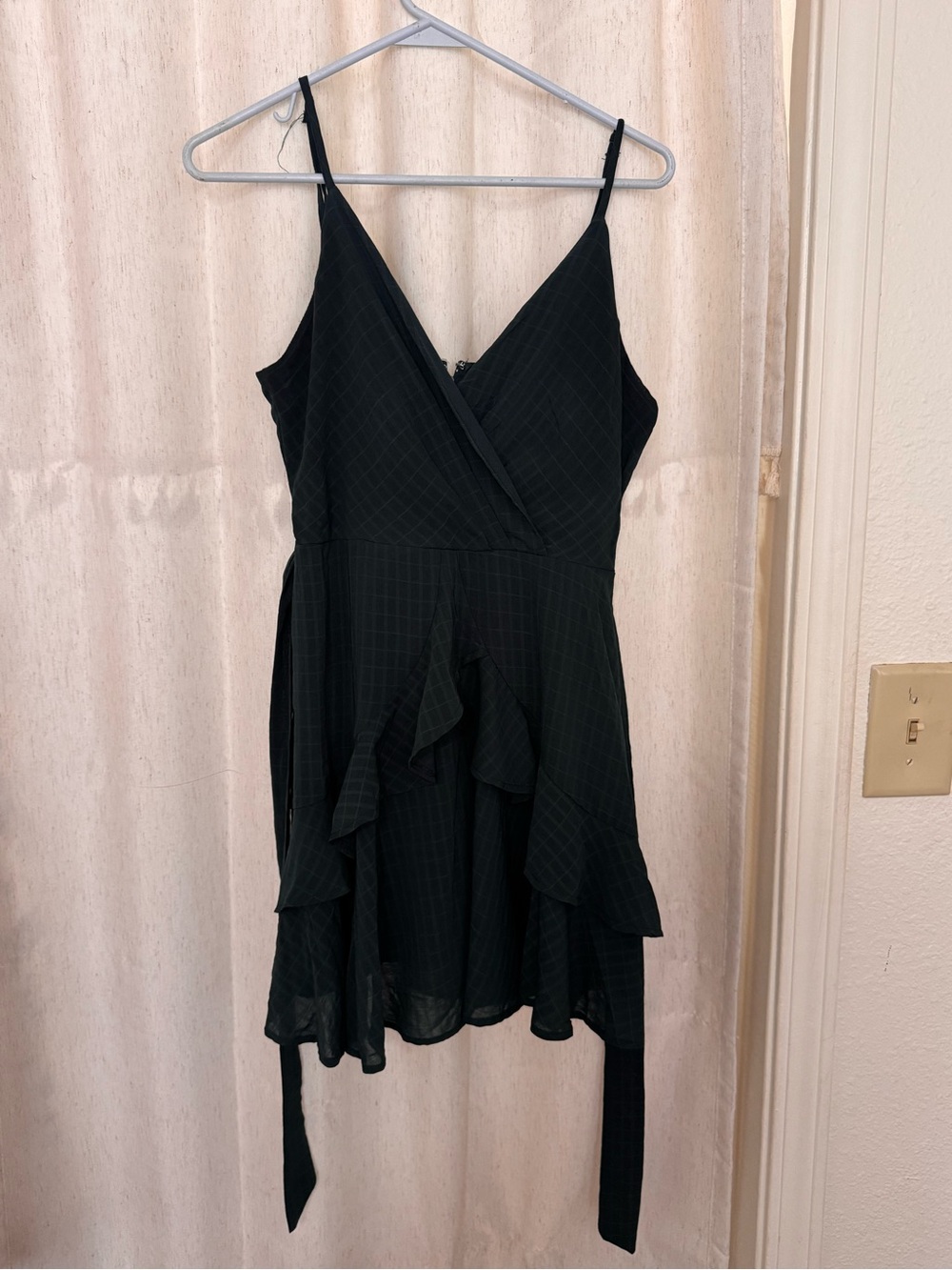 Dark Green Ruffle Dress - Women